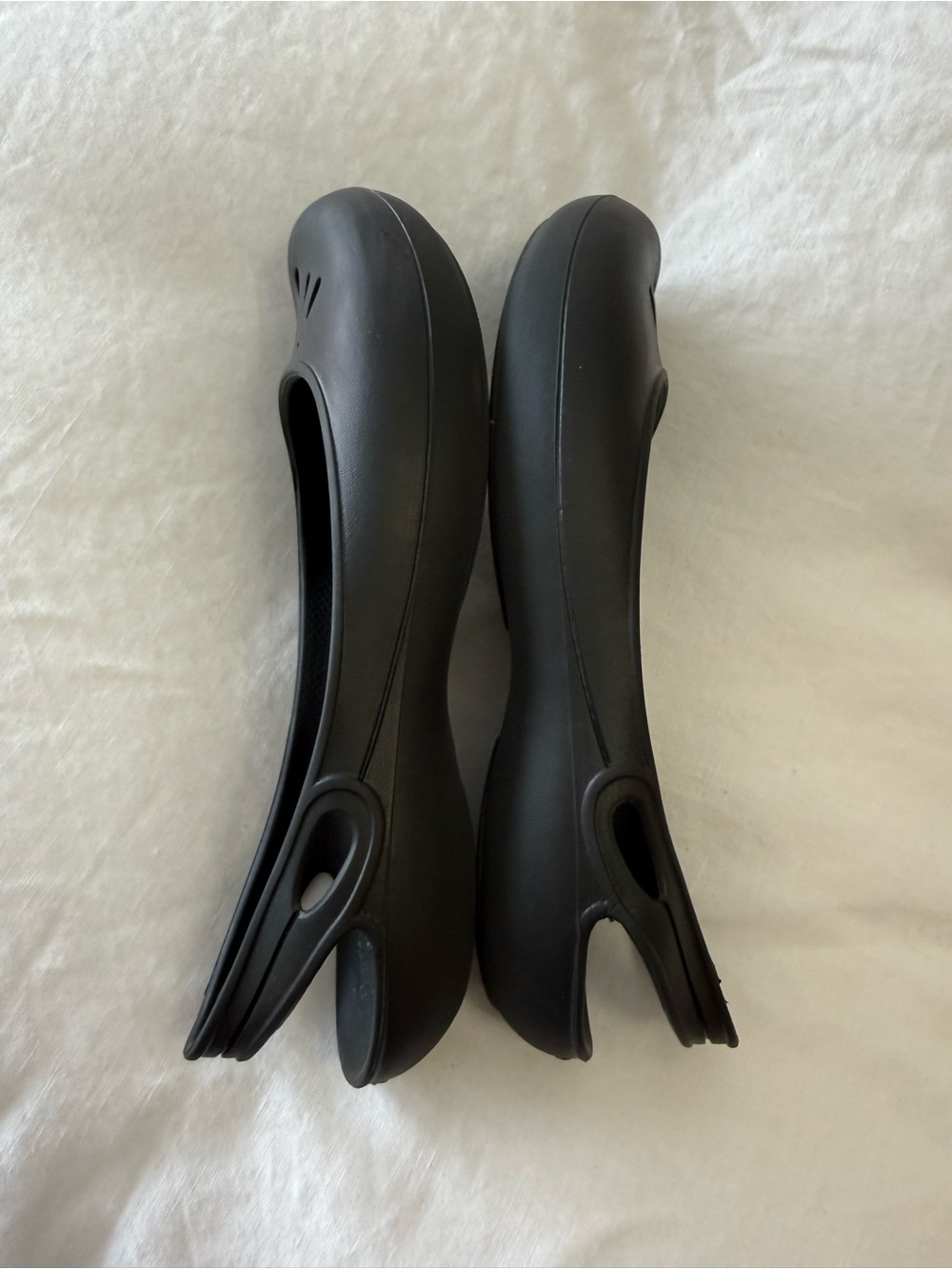 Crocs | Women's 9 | Black Thea Slingback Slip On Ballet Flat Comfort Shoes - Picture 3 of 7